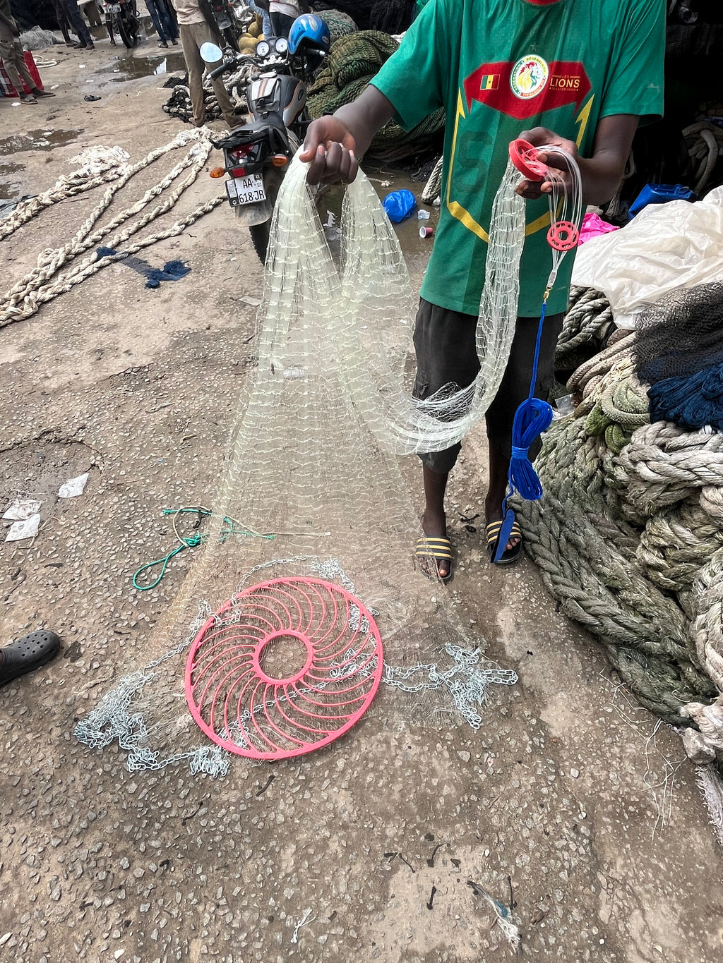 Filet de pêche épervier avec cerceau – Nylon haute résistance