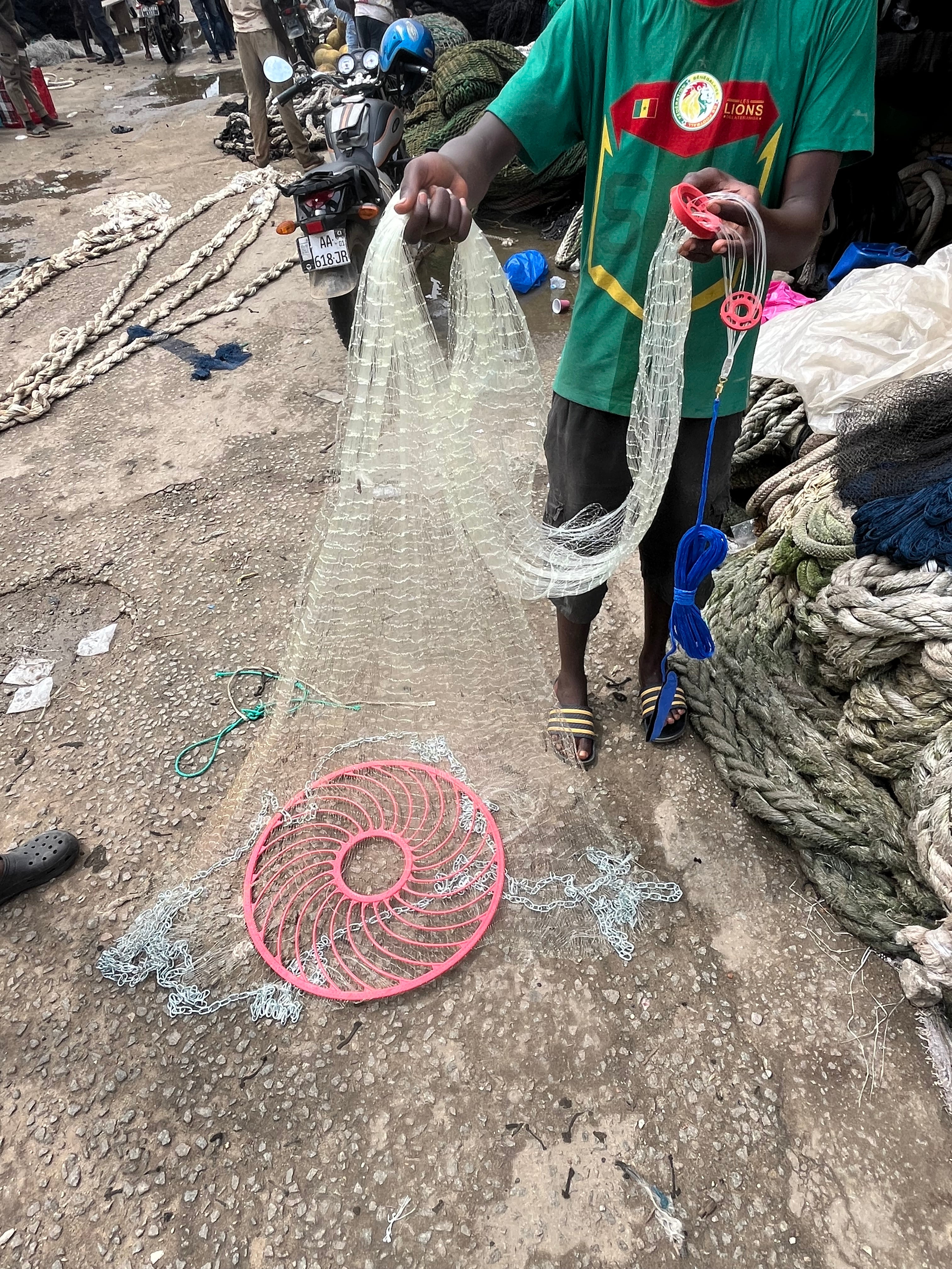 Filet de pêche épervier avec cerceau – Nylon haute résistance