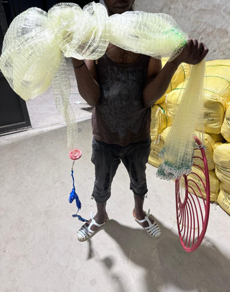Filet de pêche épervier avec cerceau – Nylon haute résistance
